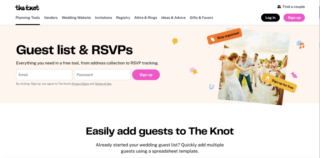 the knot guest list